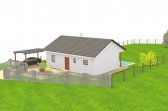 Průběh výstavby menšího bungalovu 3+kk v malé vesničce Vlková