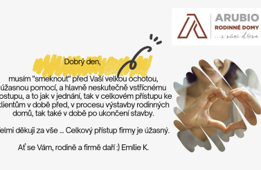 Poděkování od investora